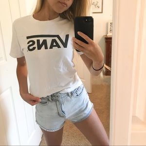 White Vans Tee